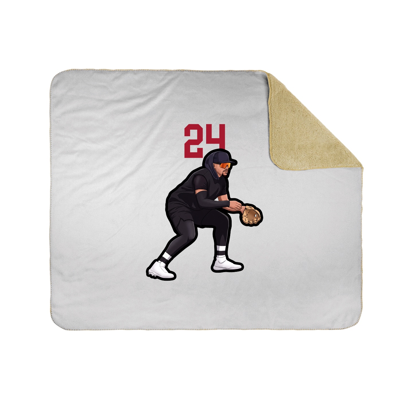 Throw Blanket — Number Top in White