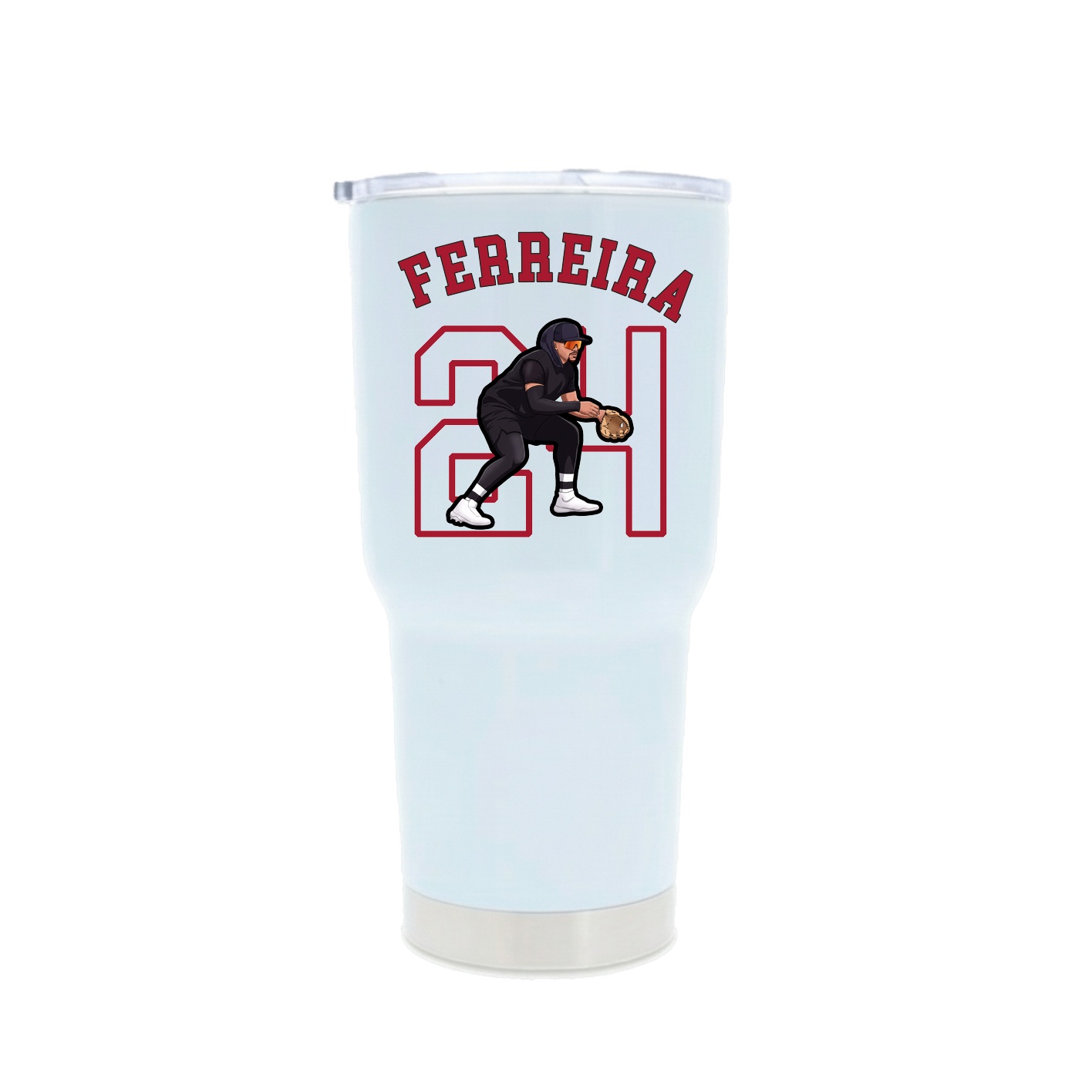 30oz Stainless Steel Tumbler — Shirsey Arch in White