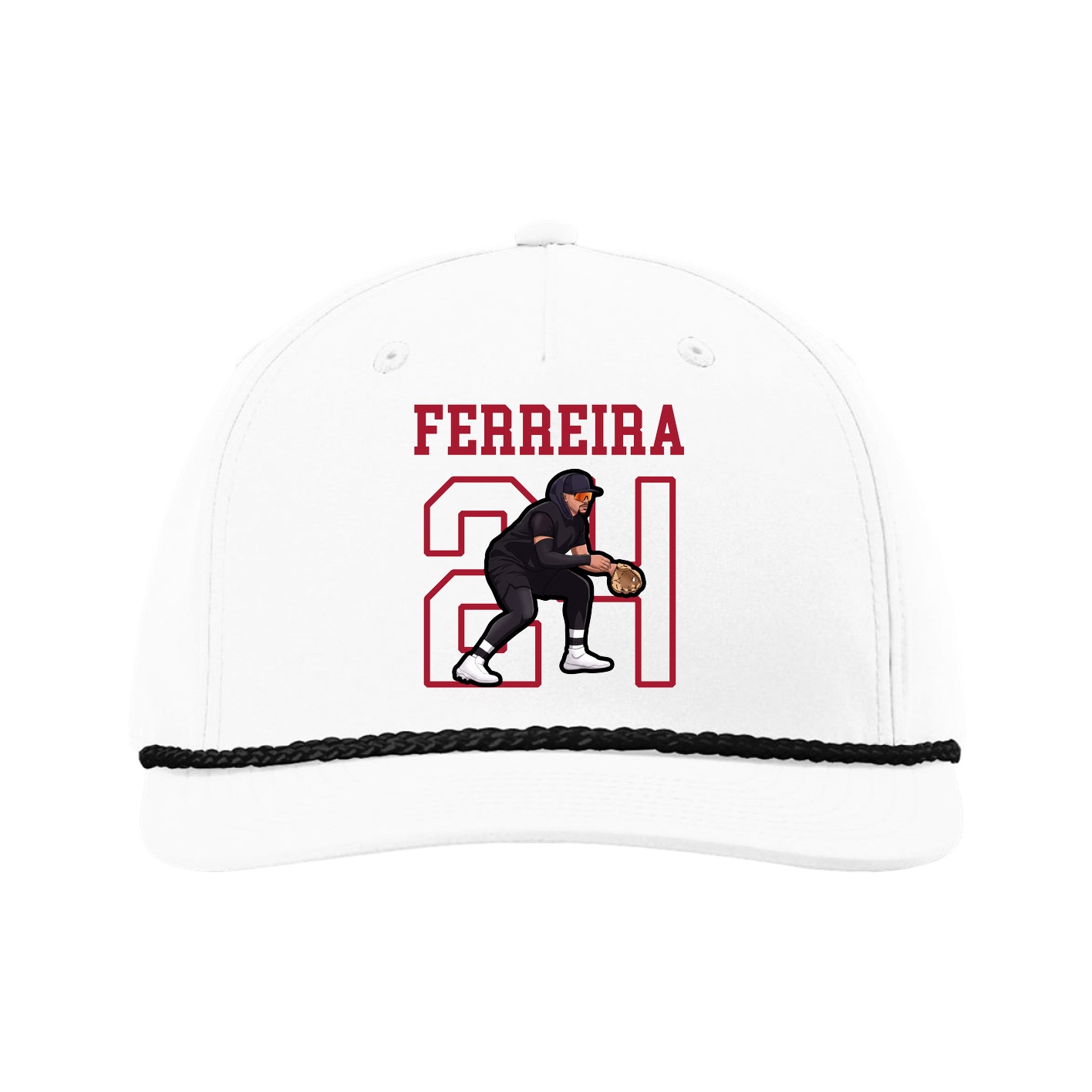 Five-Panel Classic Rope Cap — Shirsey in White