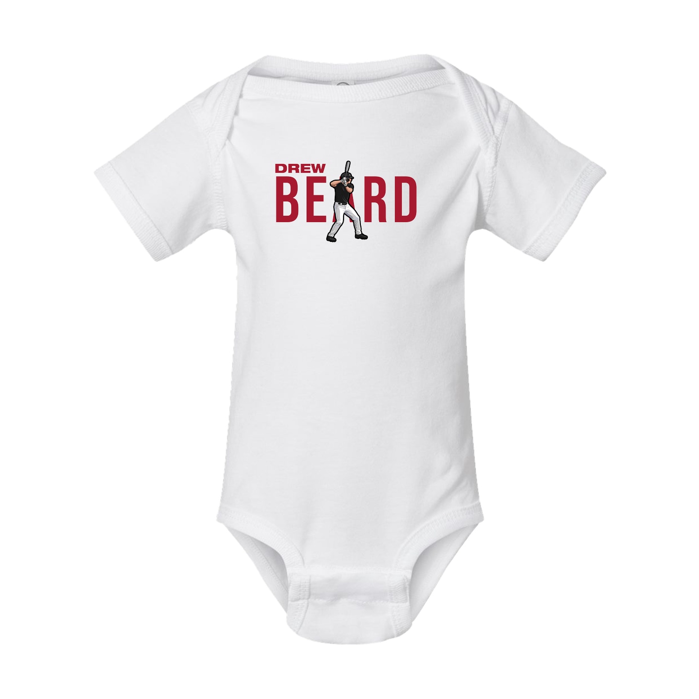 Baby Onesie — Player Name in White