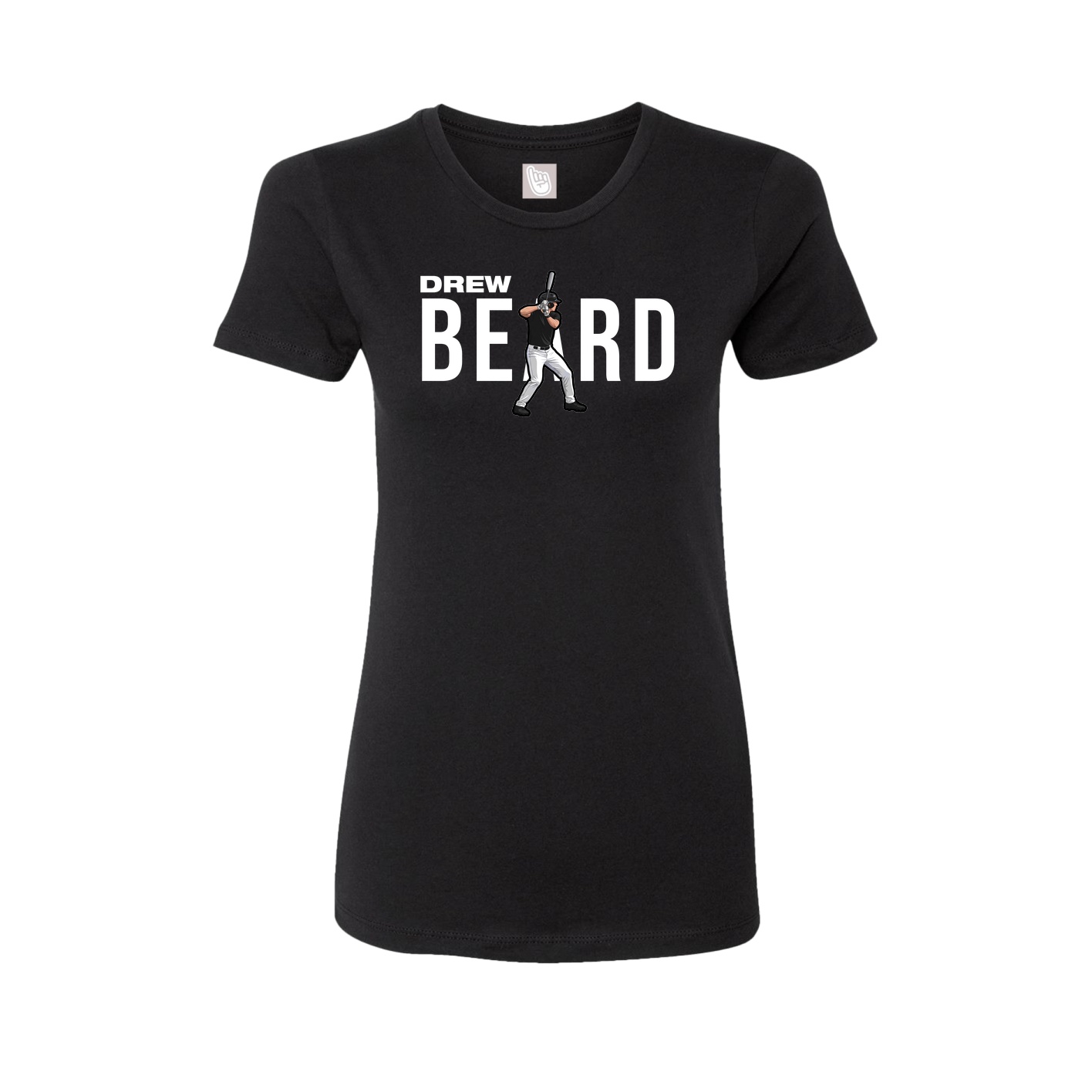 Fitted Women's Tee — Player Name in Black