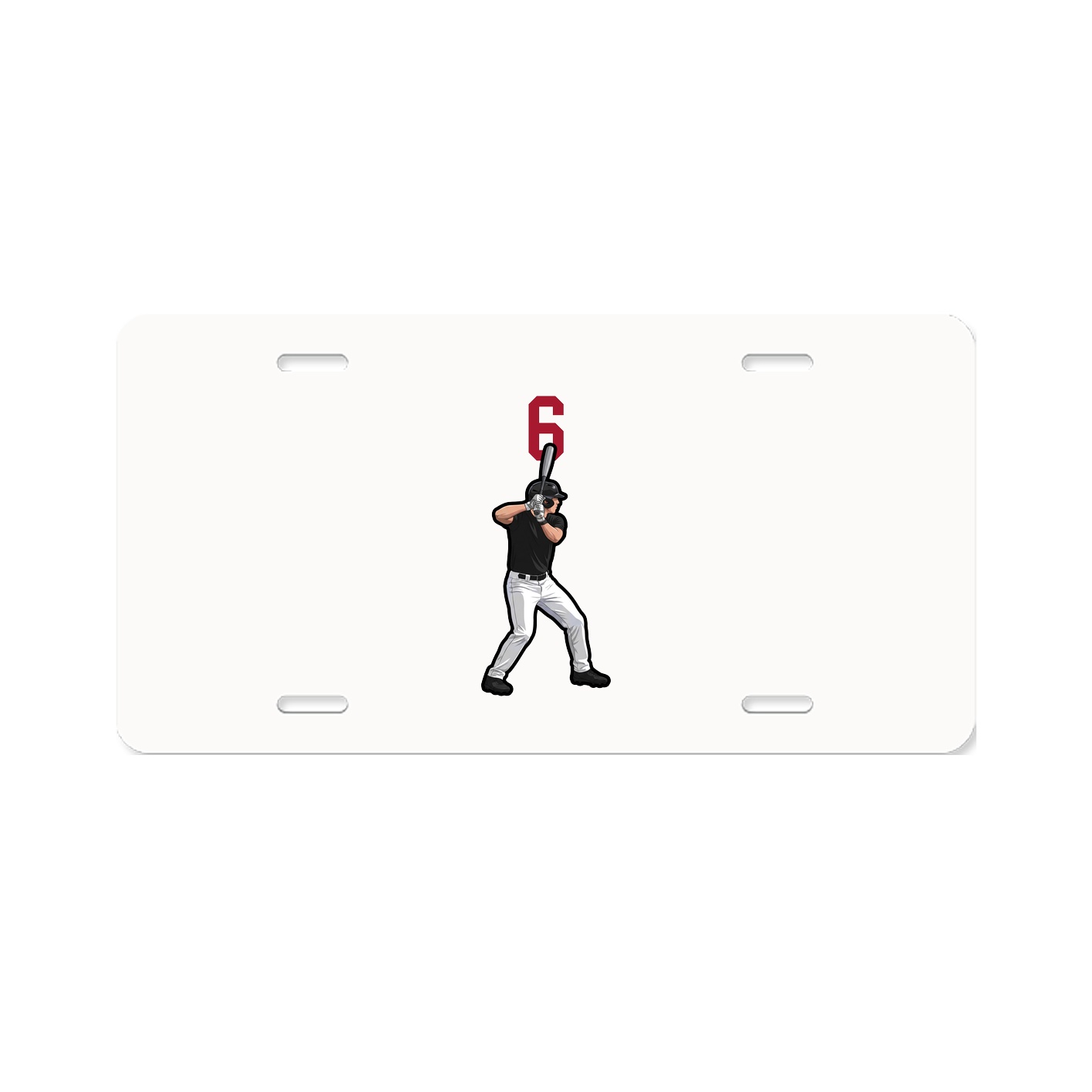 License Plate — Number Top in Classic