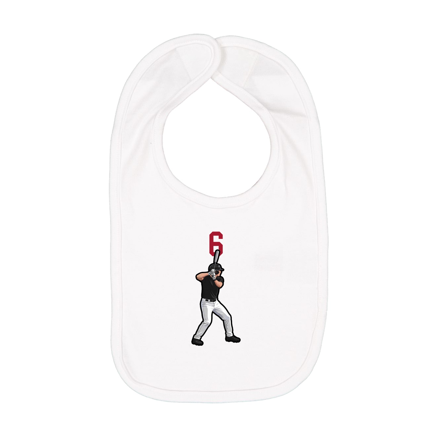 Infant Bib — Number Top in White