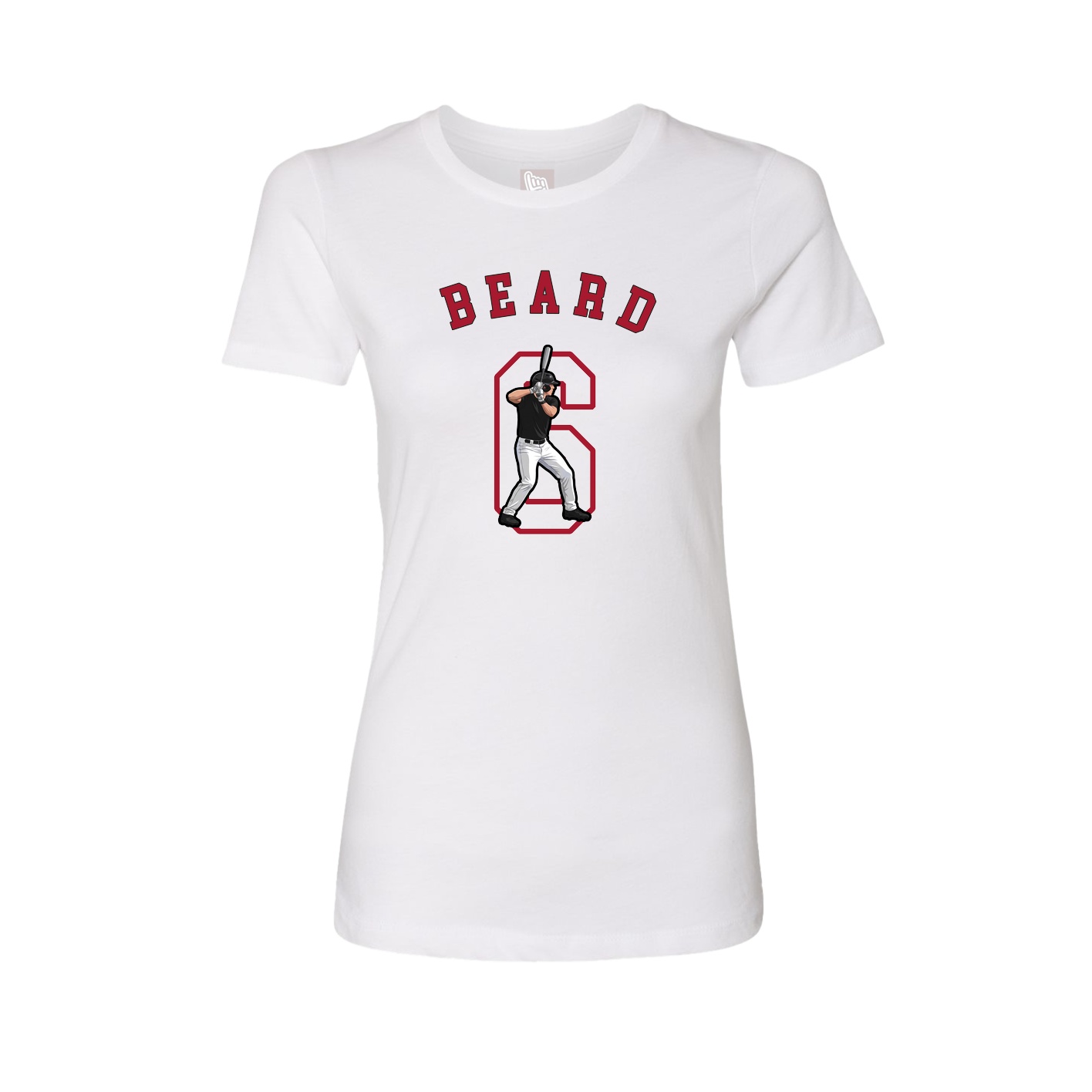 Fitted Women's Tee — Shirsey Arch in White