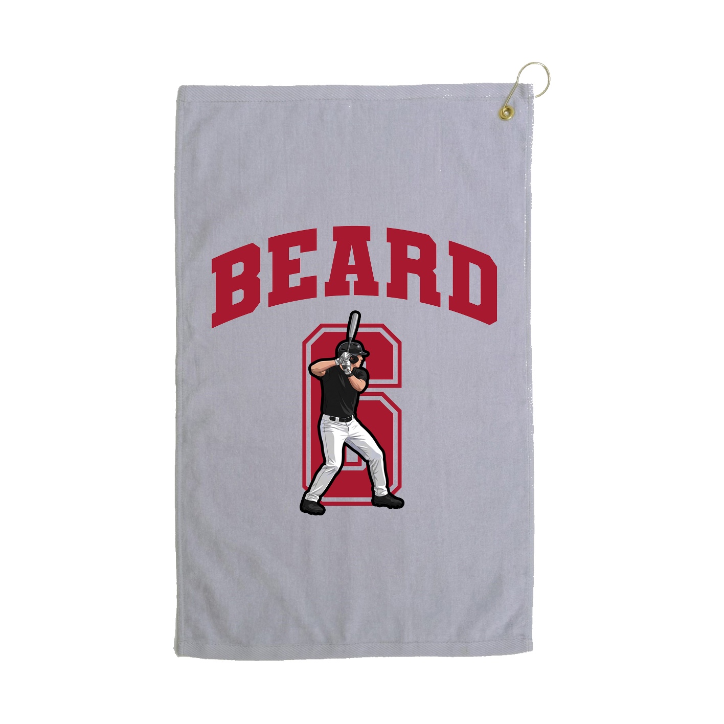 Golf Towel — Number in Grey