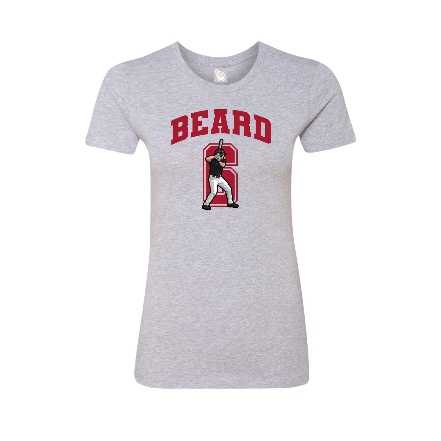 Fitted Women's Tee — Number in Grey