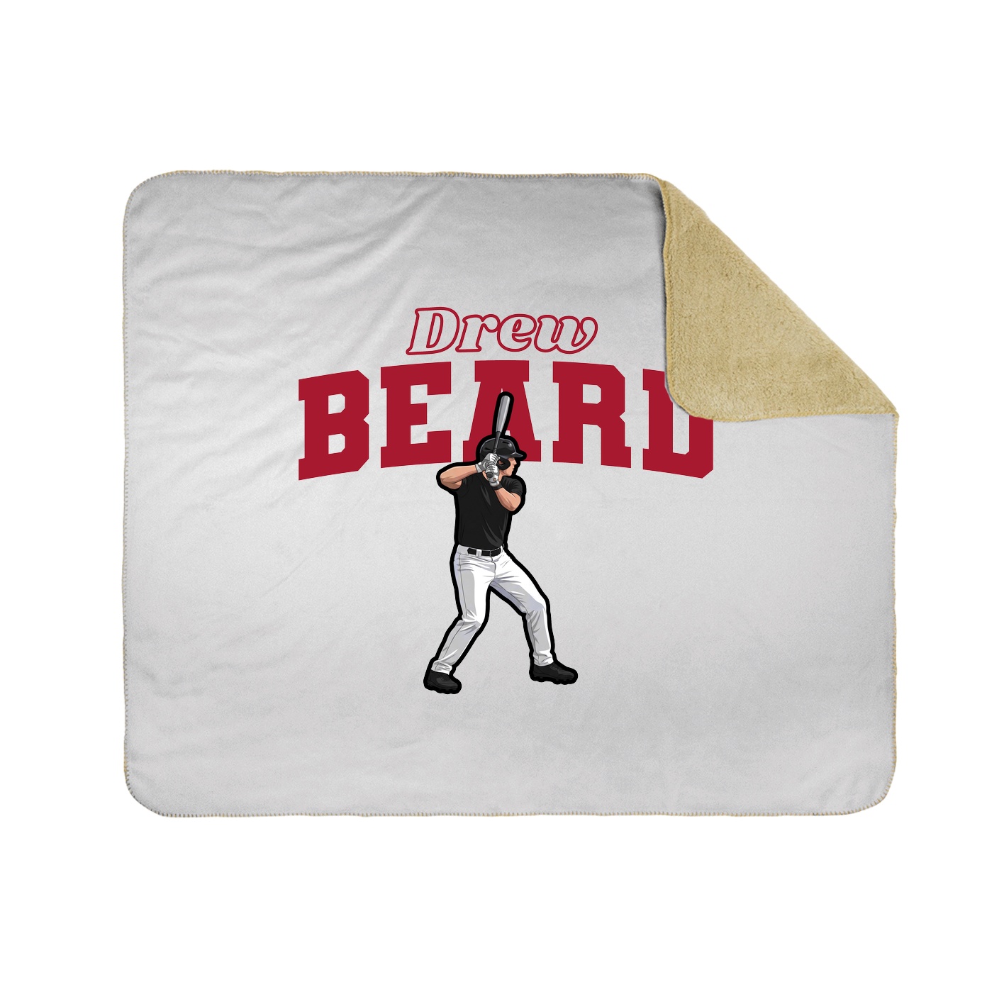 Throw Blanket — Name Arch in White