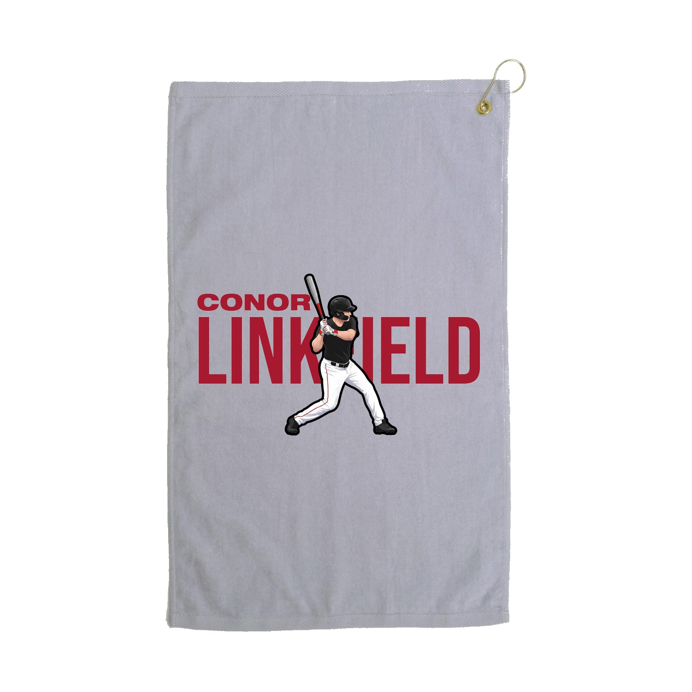Golf Towel — Player Name in Grey
