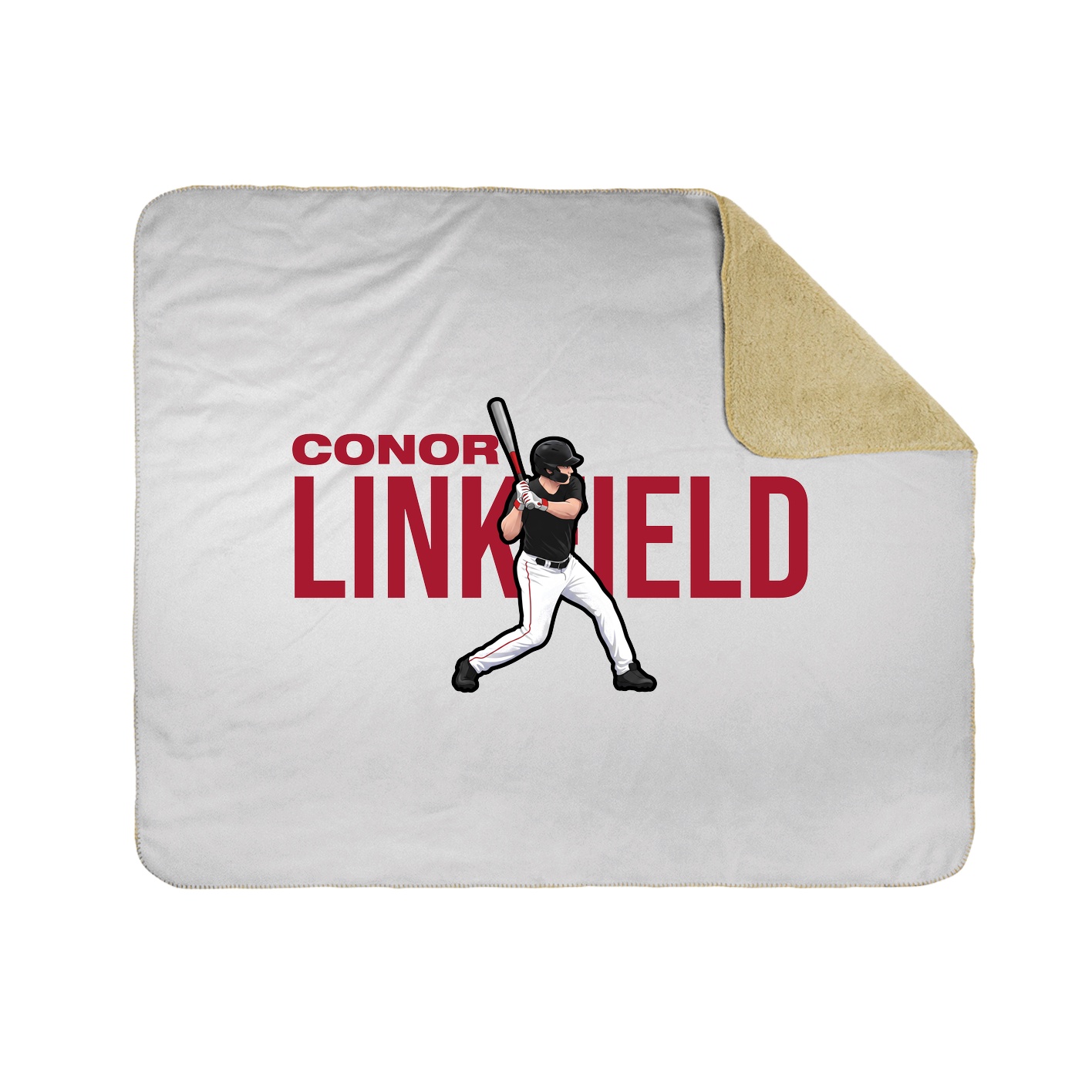 Throw Blanket — Player Name in White