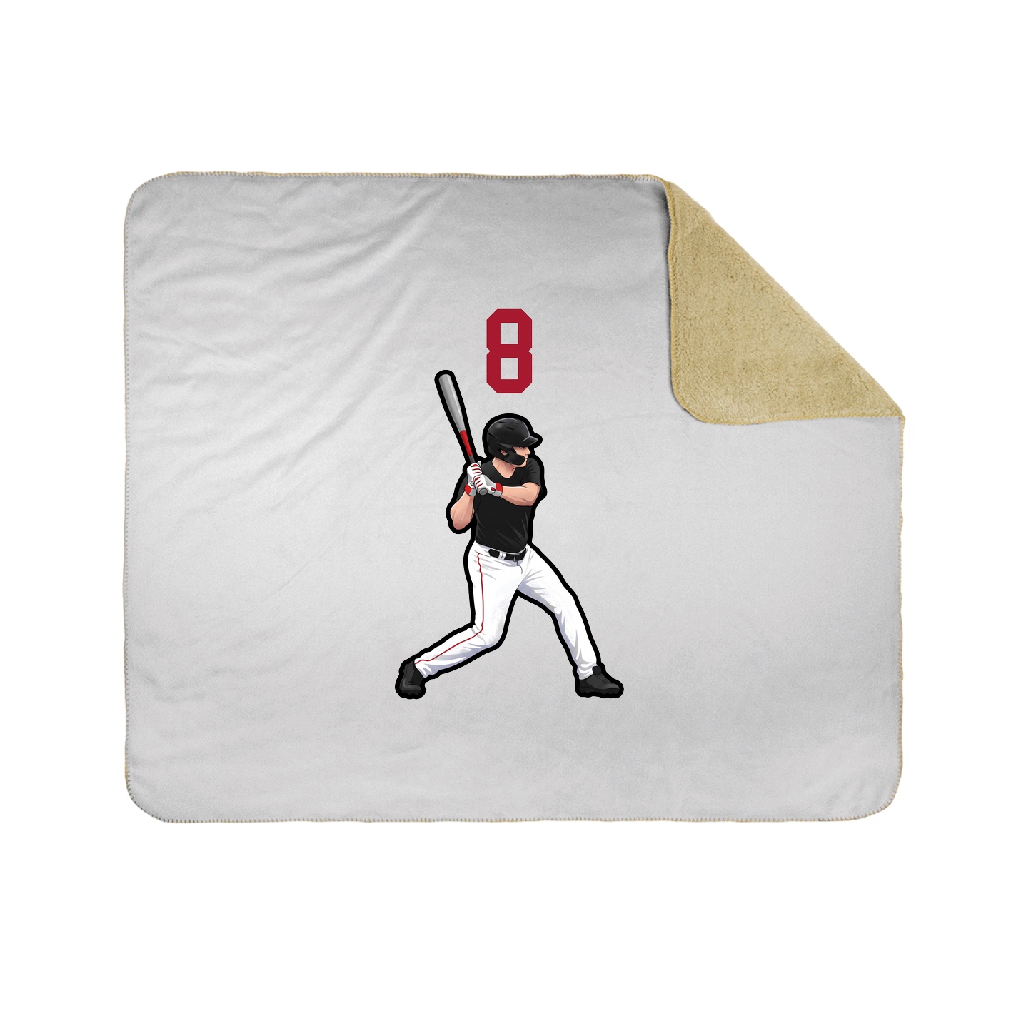 Throw Blanket — Number Top in White
