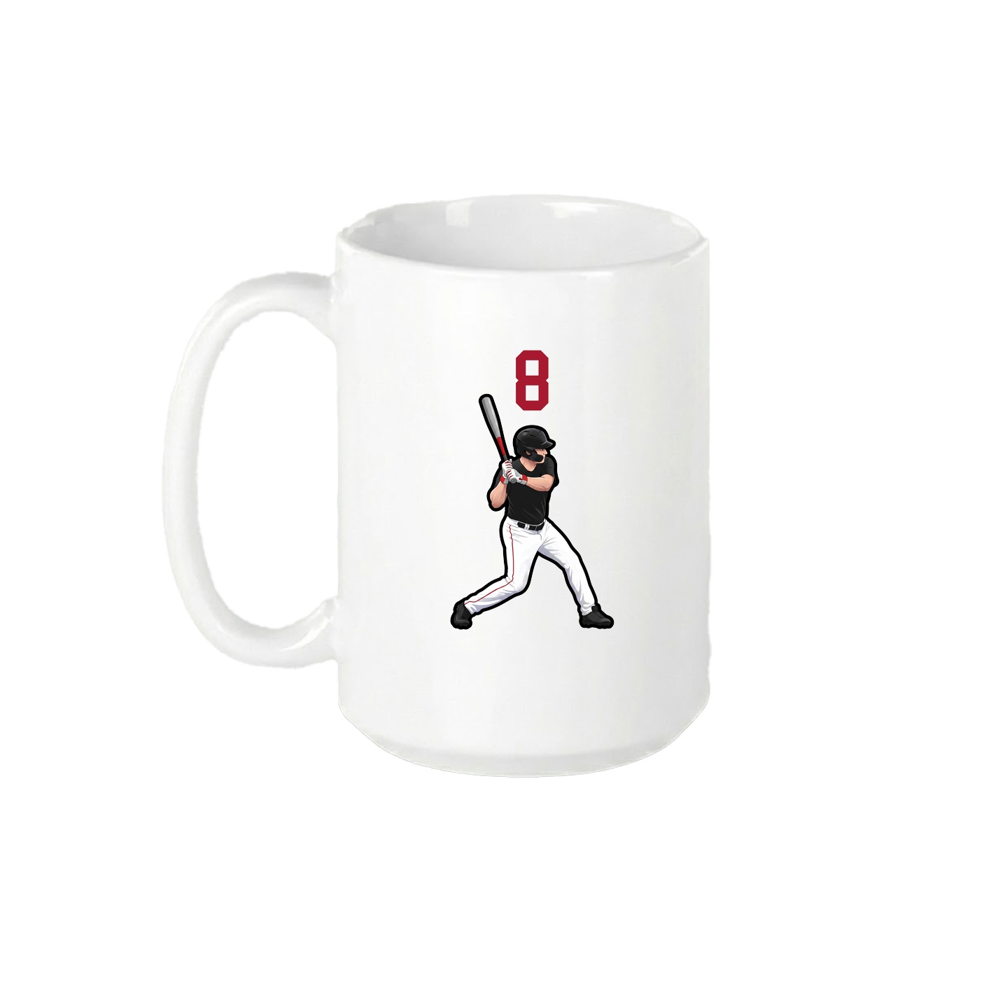 15oz Coffee Mug — Number Top in White
