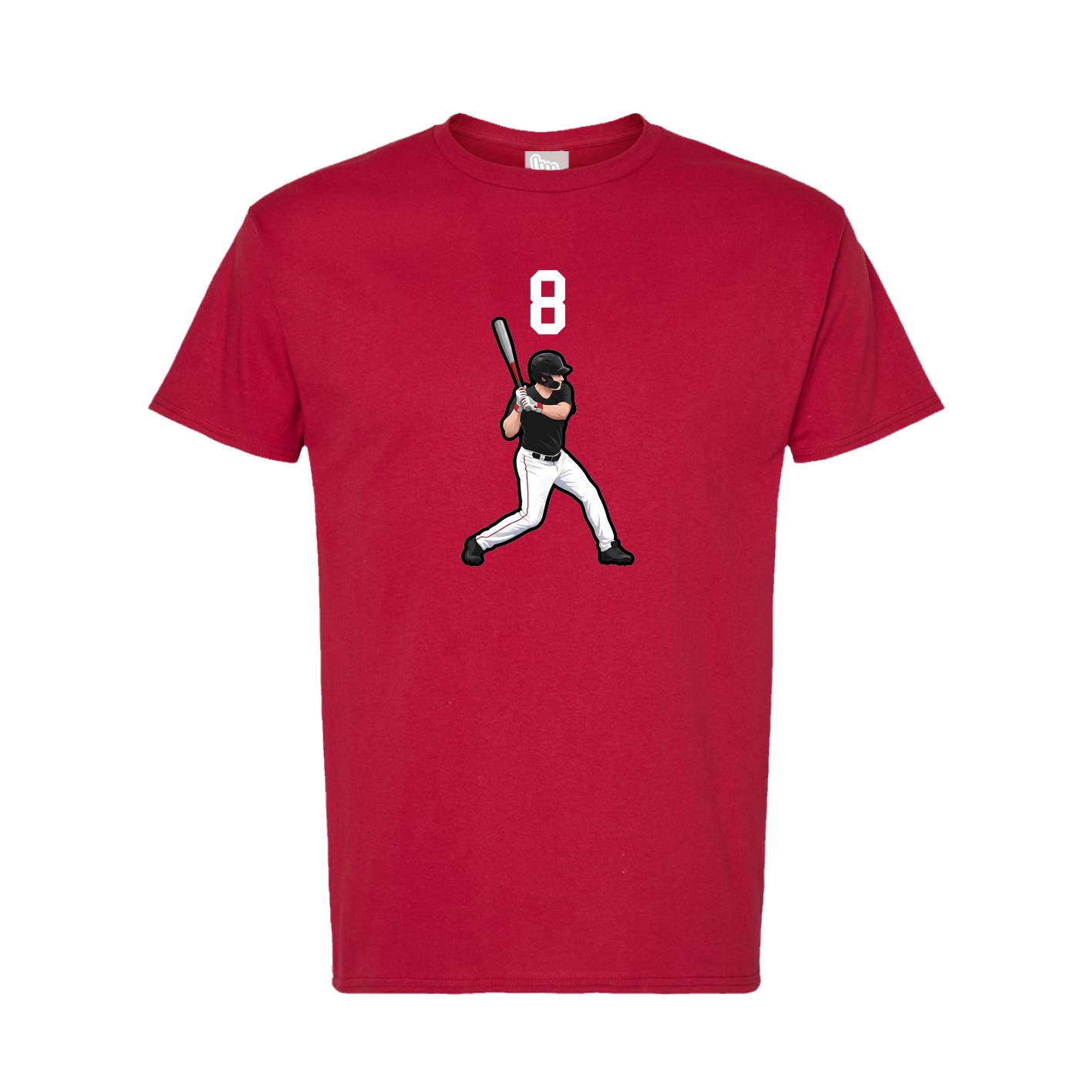 Tee — Number Top in Crimson