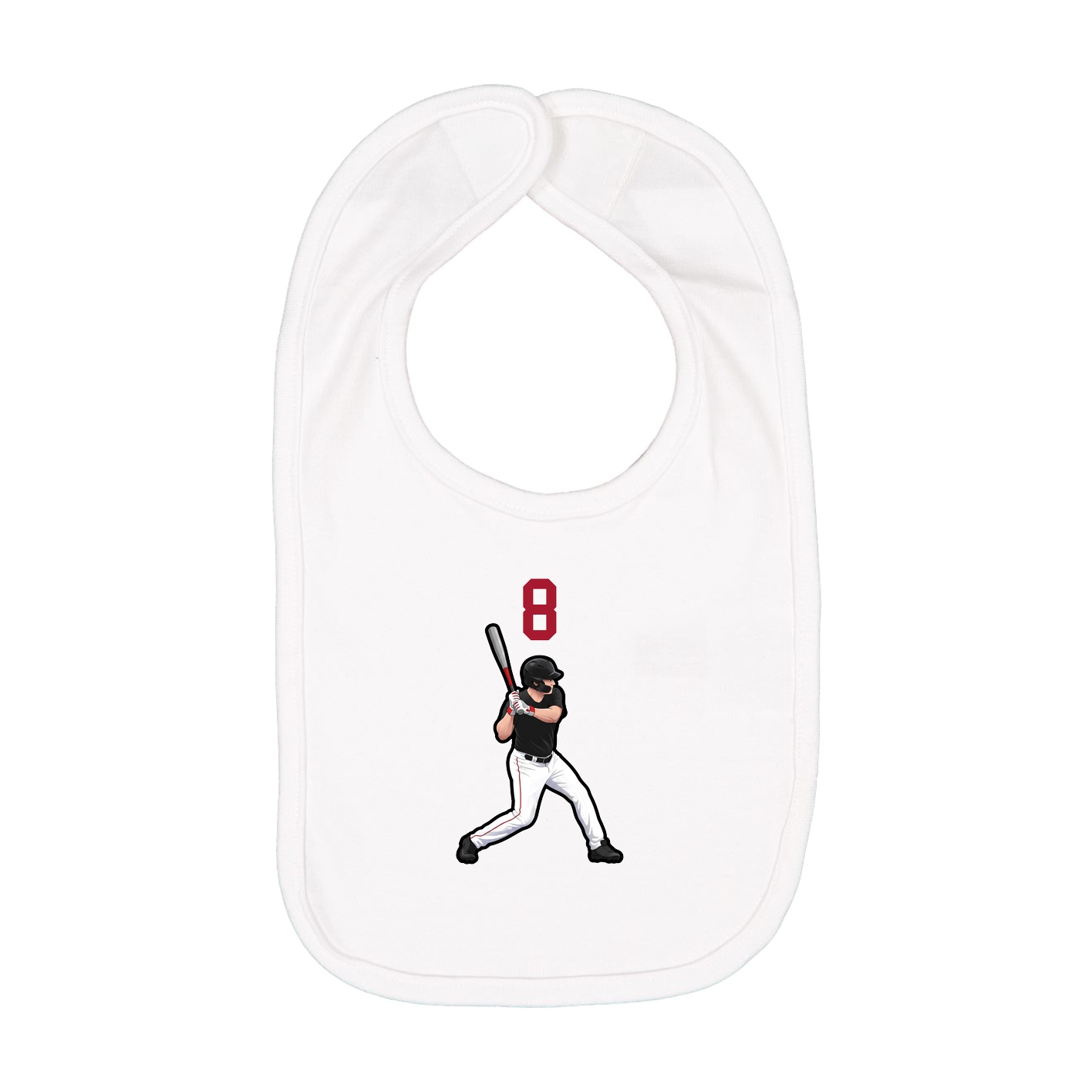 Infant Bib — Number Top in White