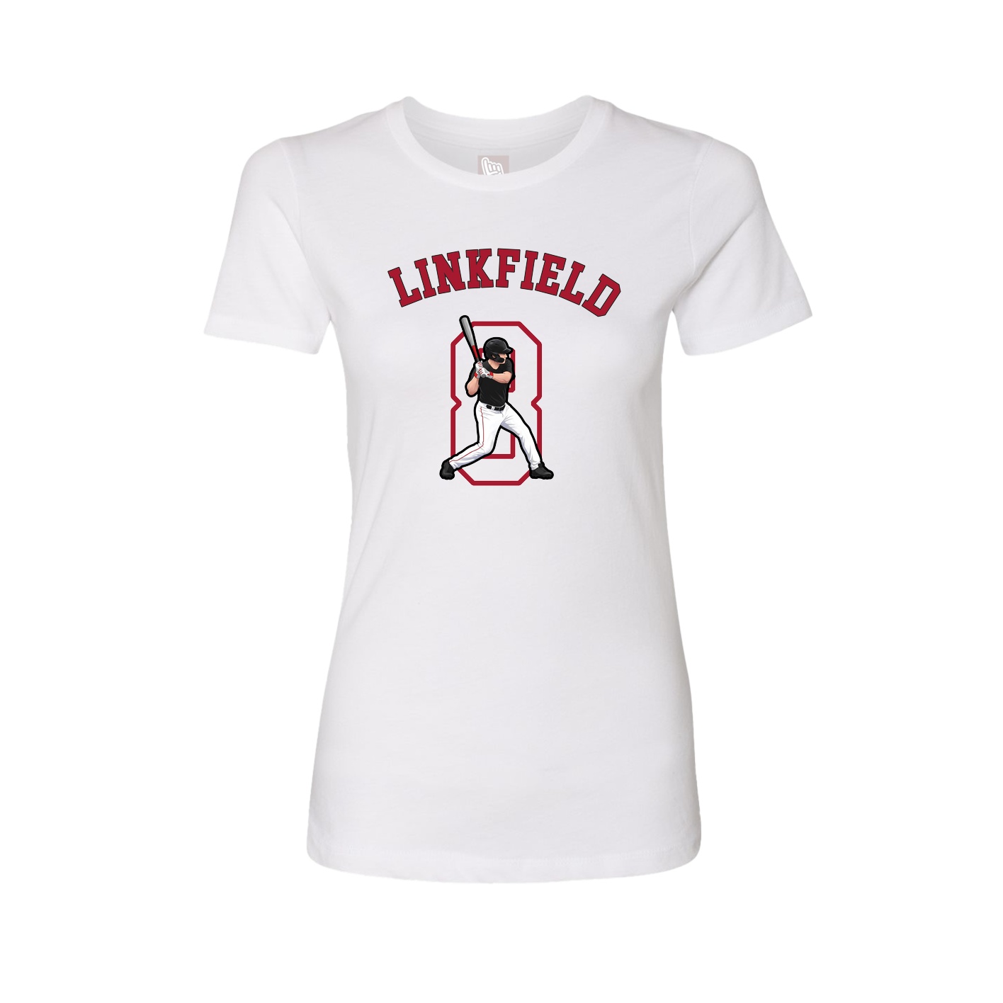 Fitted Women's Tee — Shirsey Arch in White