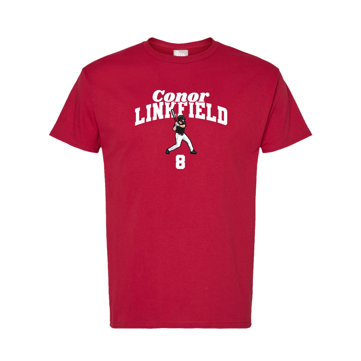 Tee — Signature Arch in Crimson