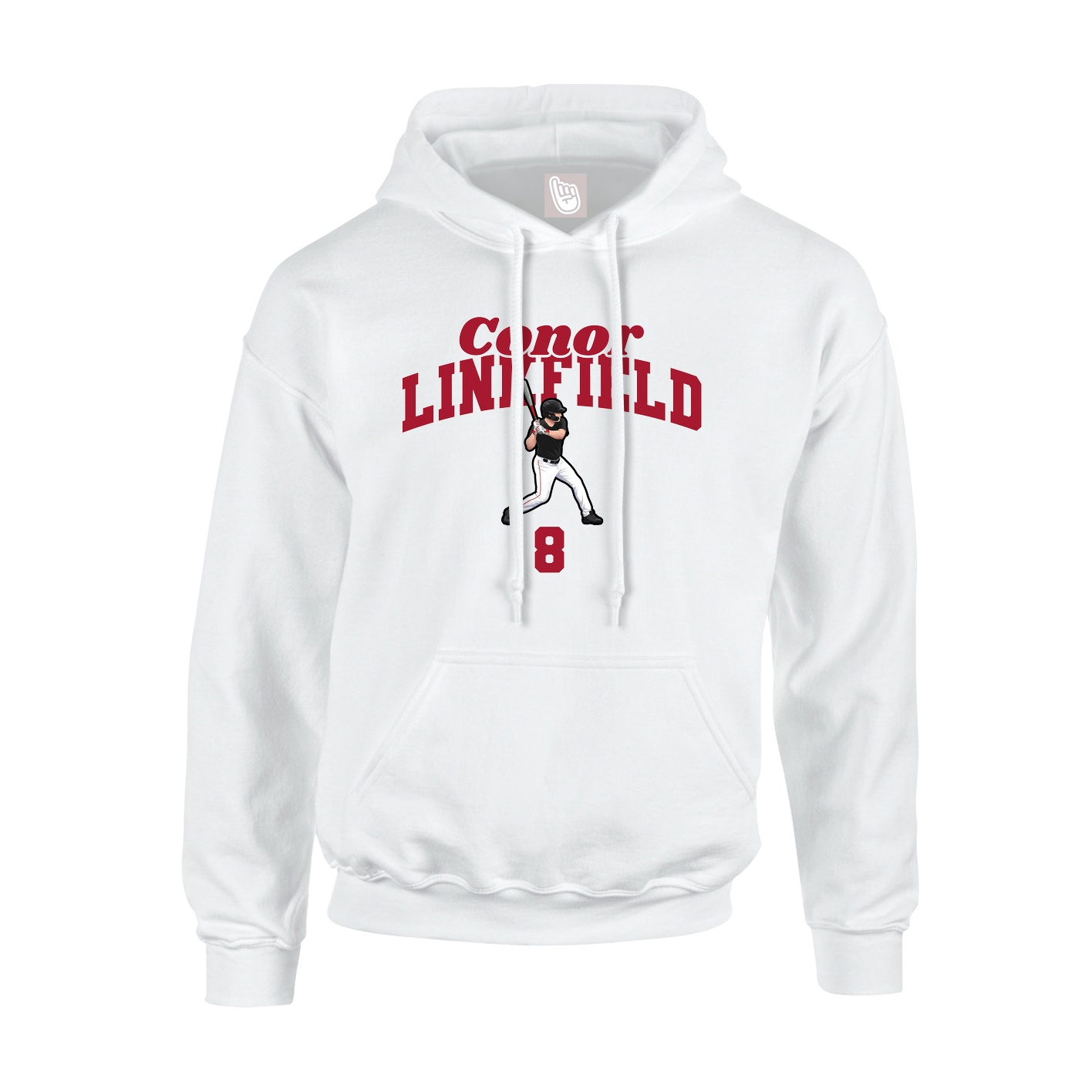 Hoodie — Signature Arch in White