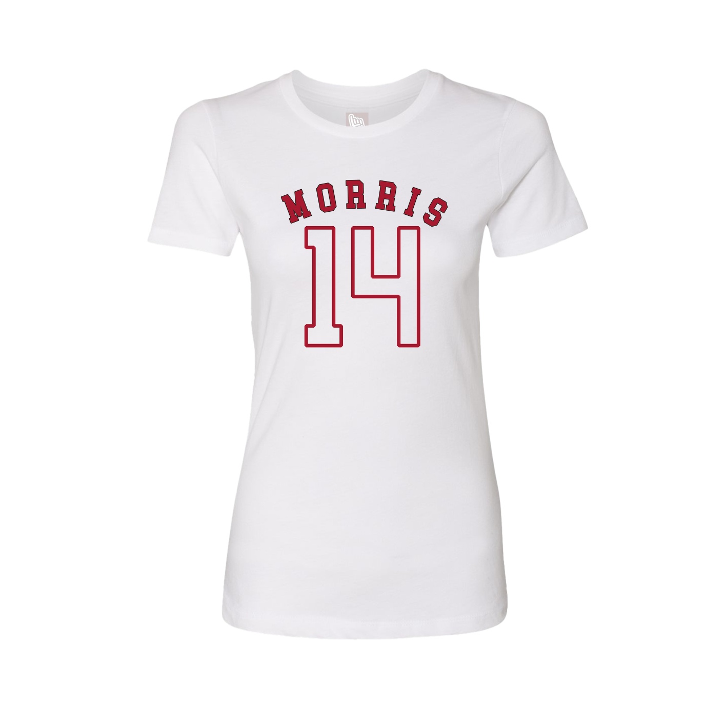 Fitted Women's Tee — Shirsey Arch in White