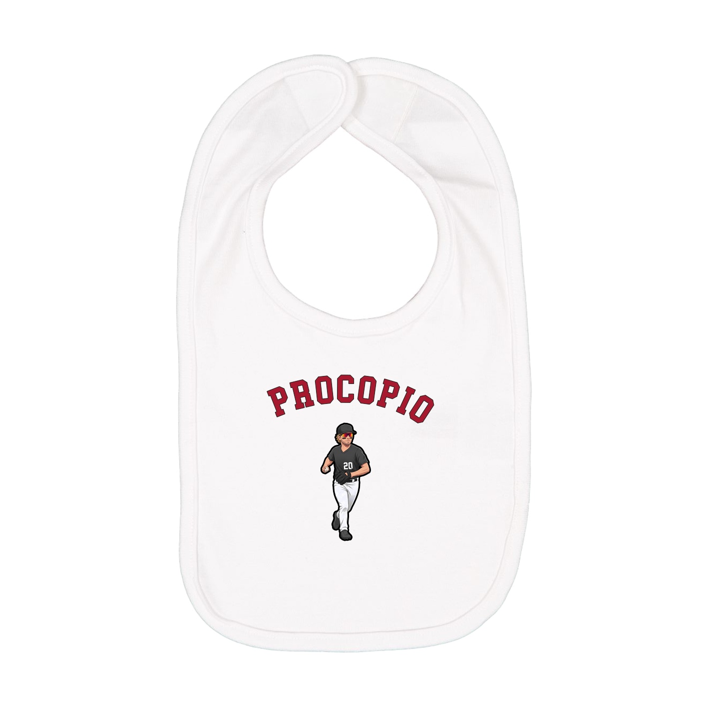 Infant Bib — Shirsey Arch in White