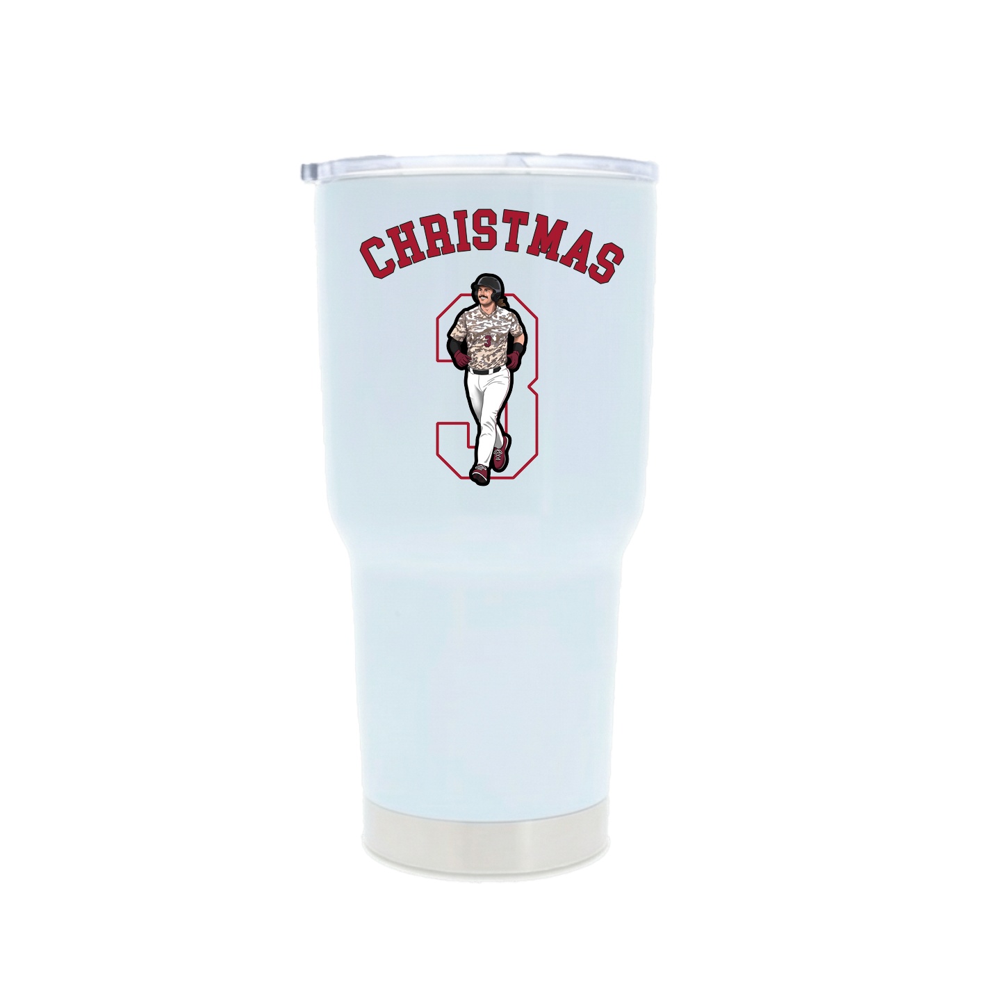 30oz Stainless Steel Tumbler — Shirsey Arch in White