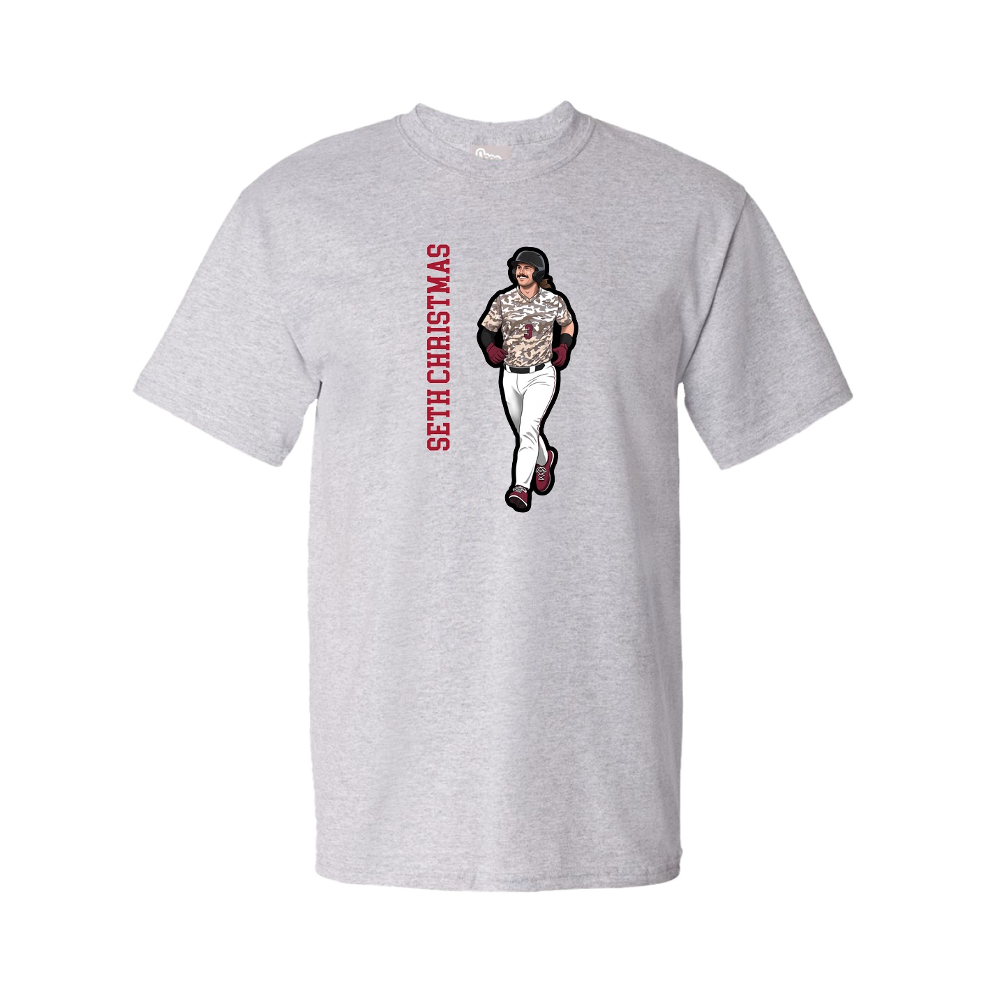 Tee — Name Vertical in Grey