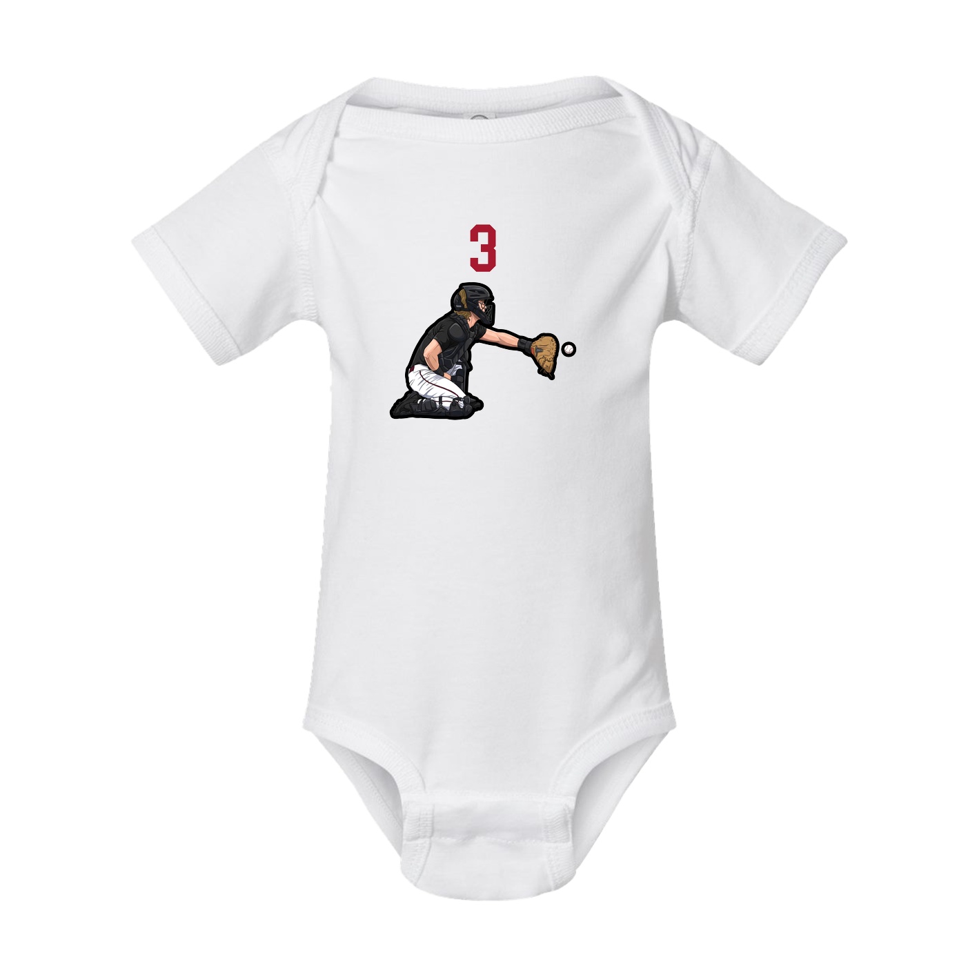 Baby Onesie — Number Top in White