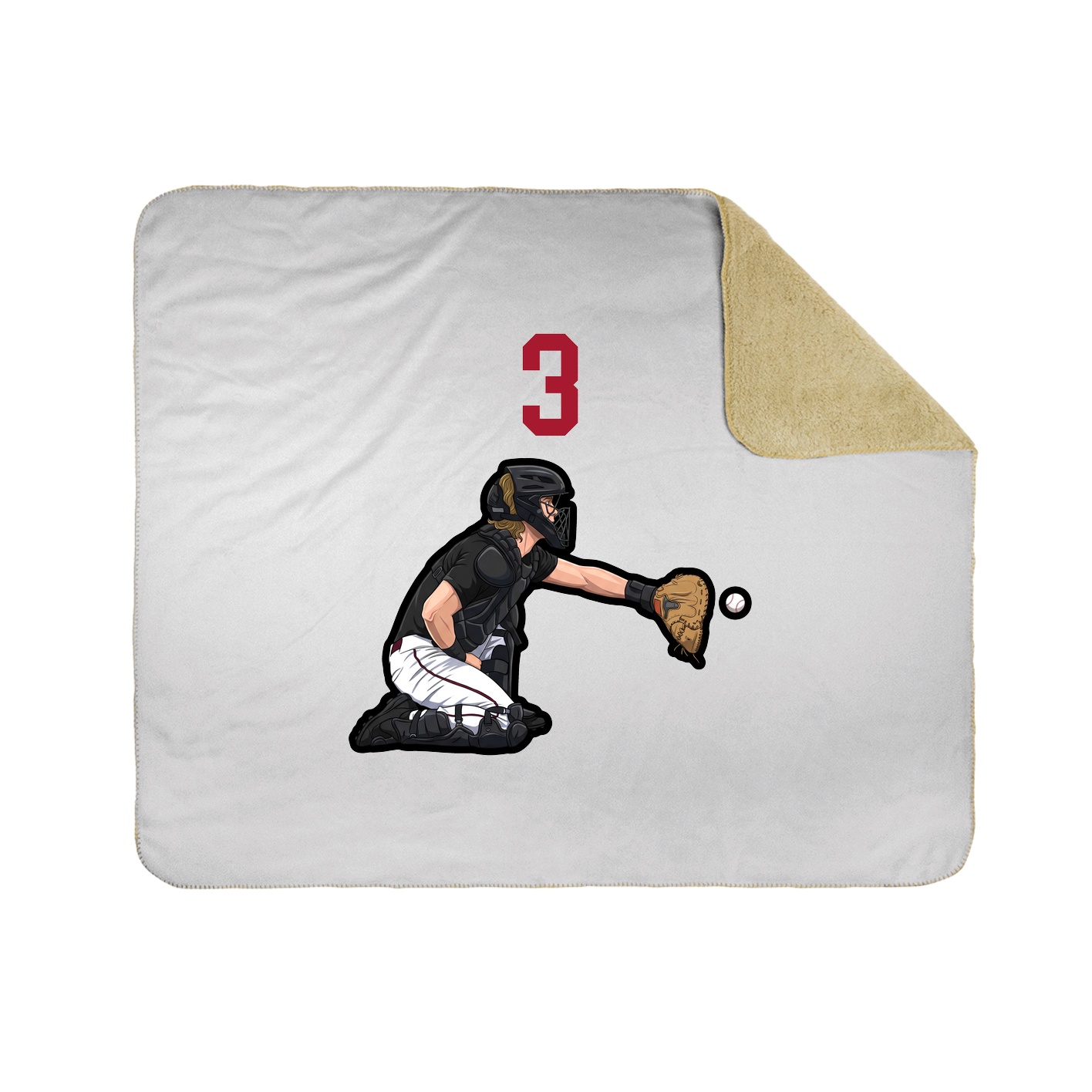 Throw Blanket — Number Top in White