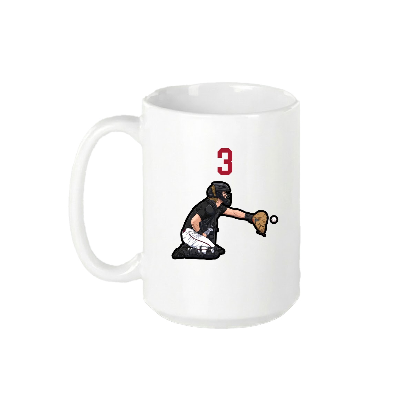 15oz Coffee Mug — Number Top in White