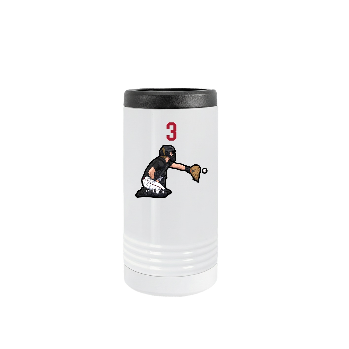 Slim Beverage Holder — Number Top in White