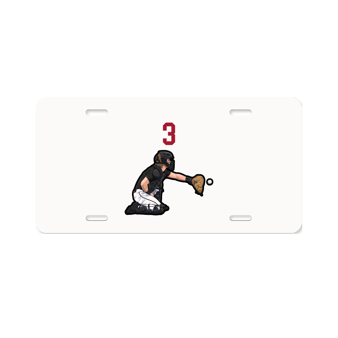 License Plate — Number Top in Classic