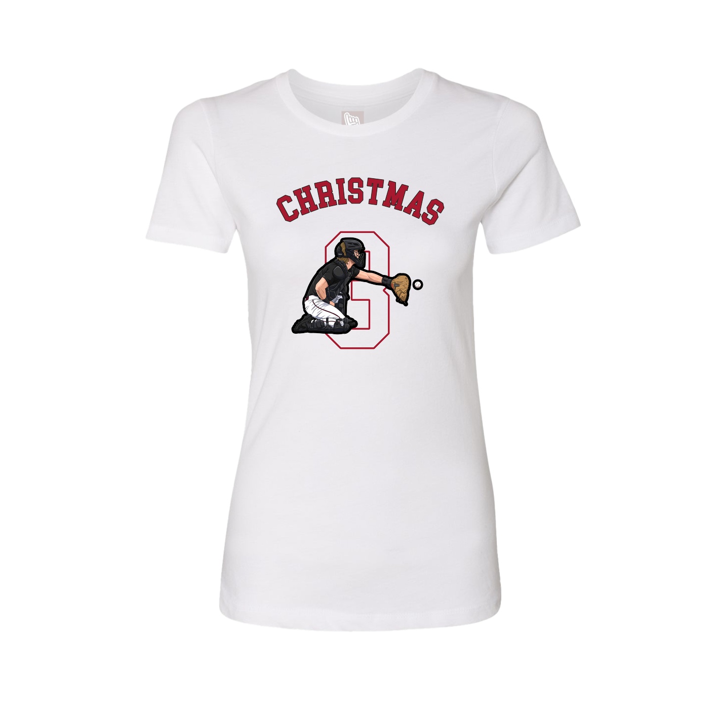 Fitted Women's Tee — Shirsey Arch in White