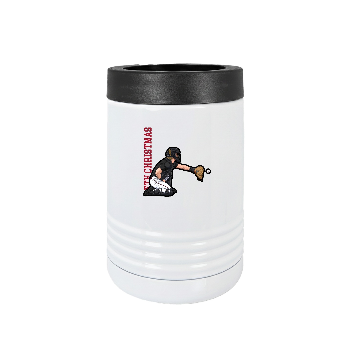 Beverage Holder — Name Vertical in White