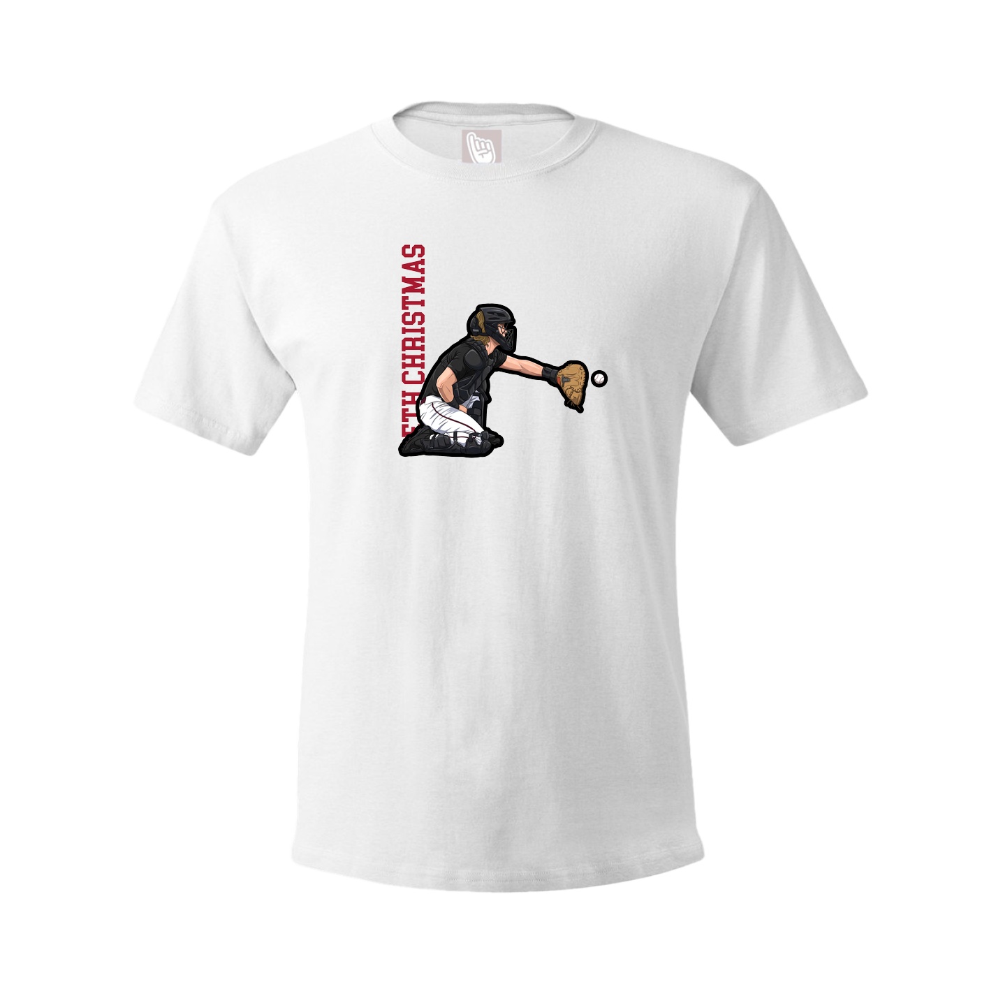Tee — Name Vertical in White
