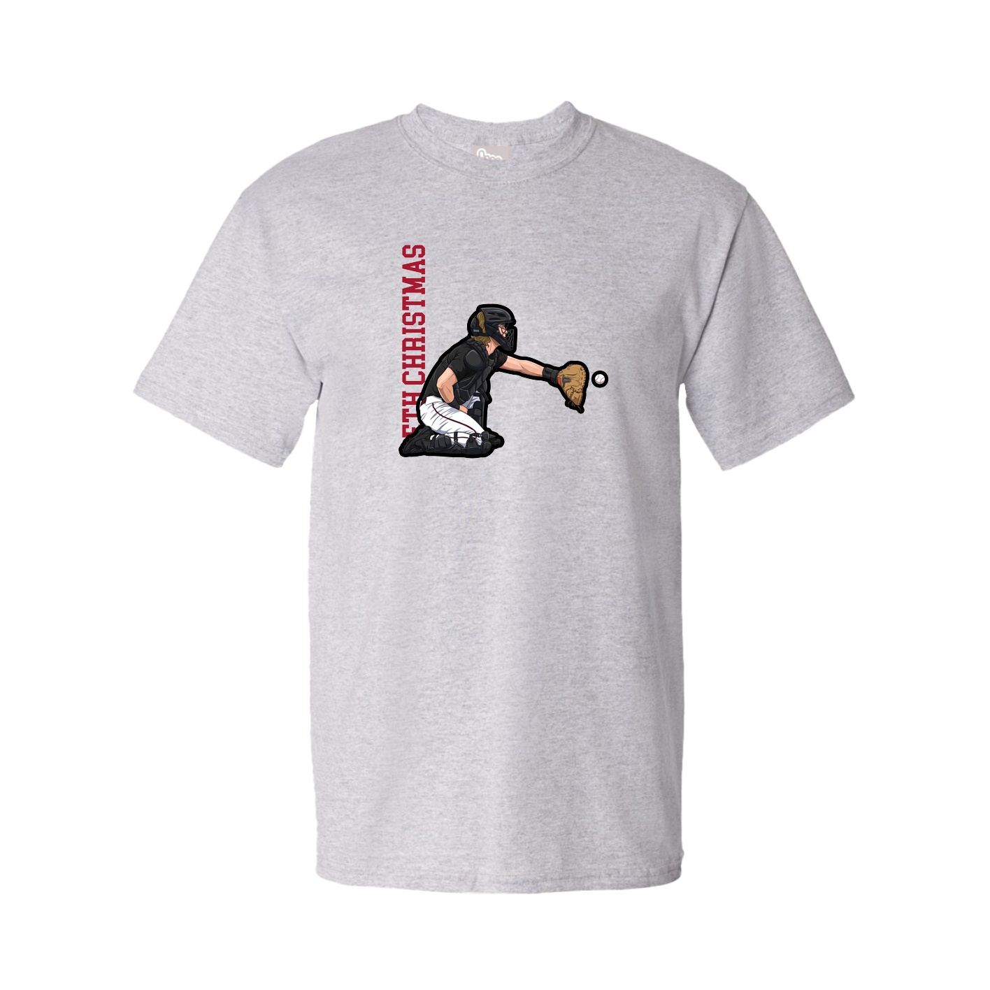 Youth Tee — Name Vertical in Grey