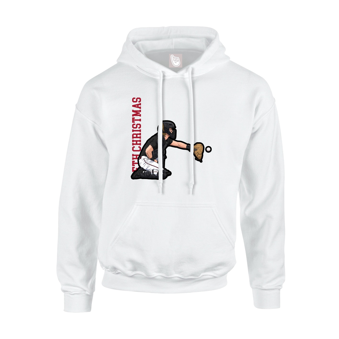 Hoodie — Name Vertical in White