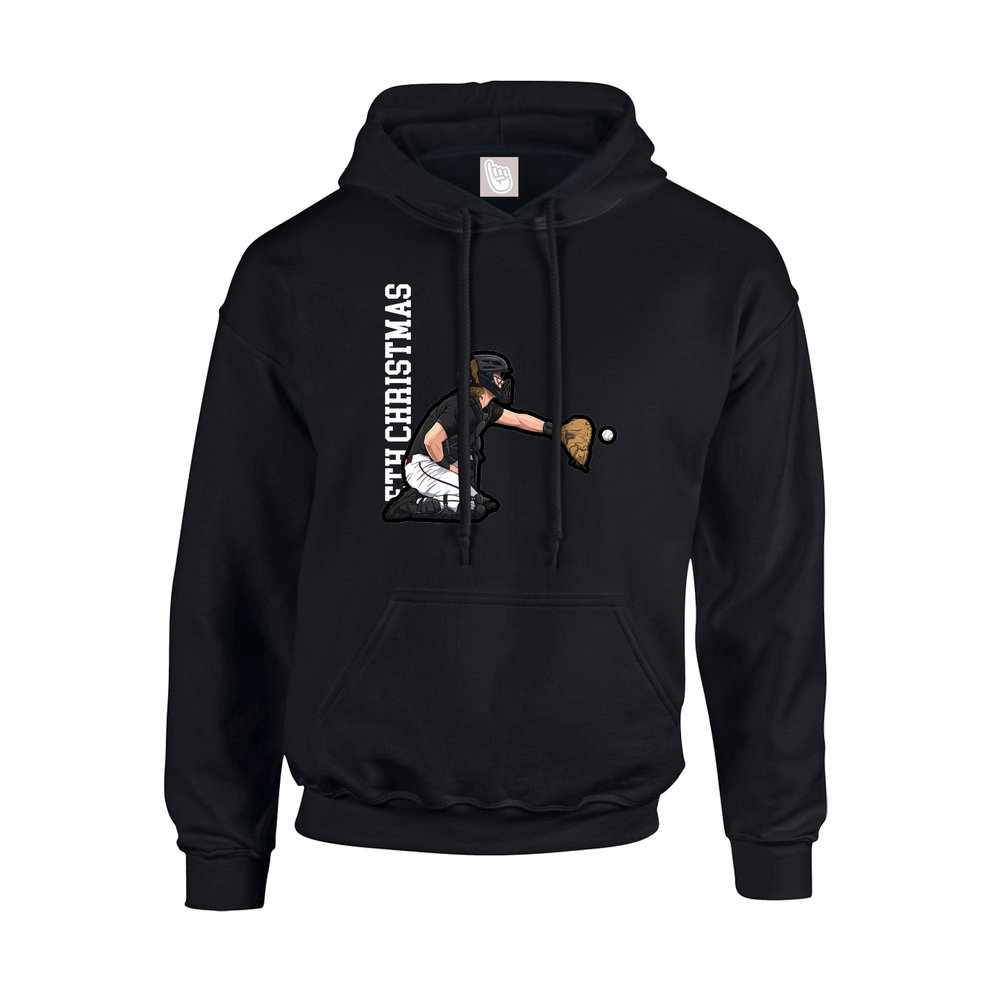 Youth Hoodie — Name Vertical in Black