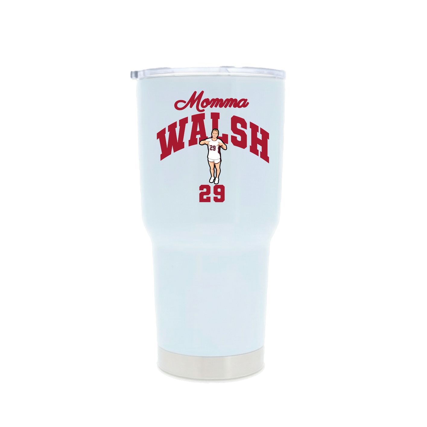 30oz Stainless Steel Tumbler — Mothers Day Arch in White