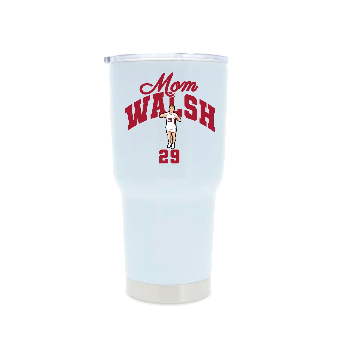 30oz Stainless Steel Tumbler — Mothers Day Arch in White