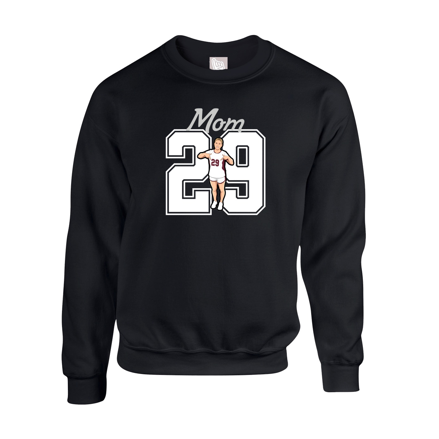 Fleece Crew — Mothers Day Shirsey in Black