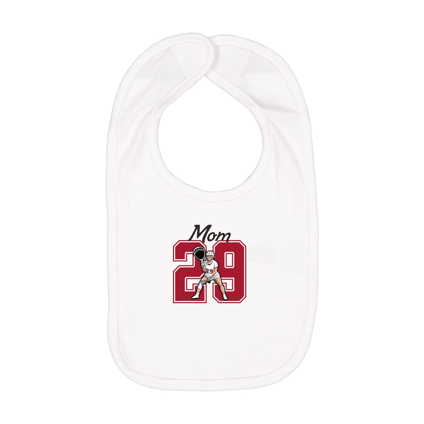 Infant Bib — Mothers Day Shirsey in White