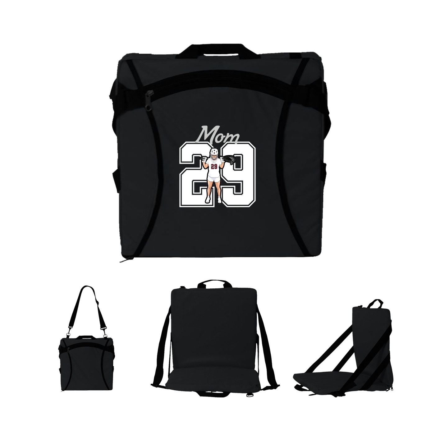 Folding Stadium Seat — Mothers Day Shirsey in Black
