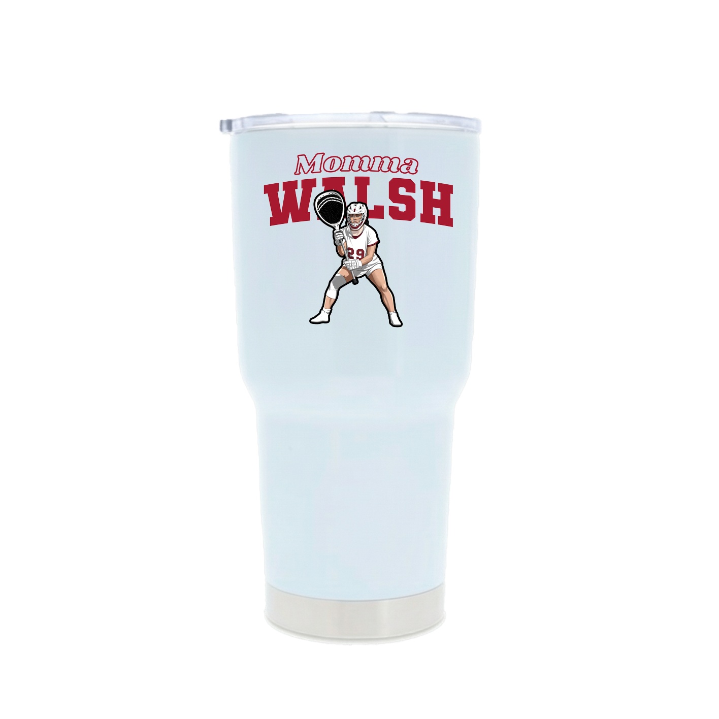 30oz Stainless Steel Tumbler — Mothers Day Block in White