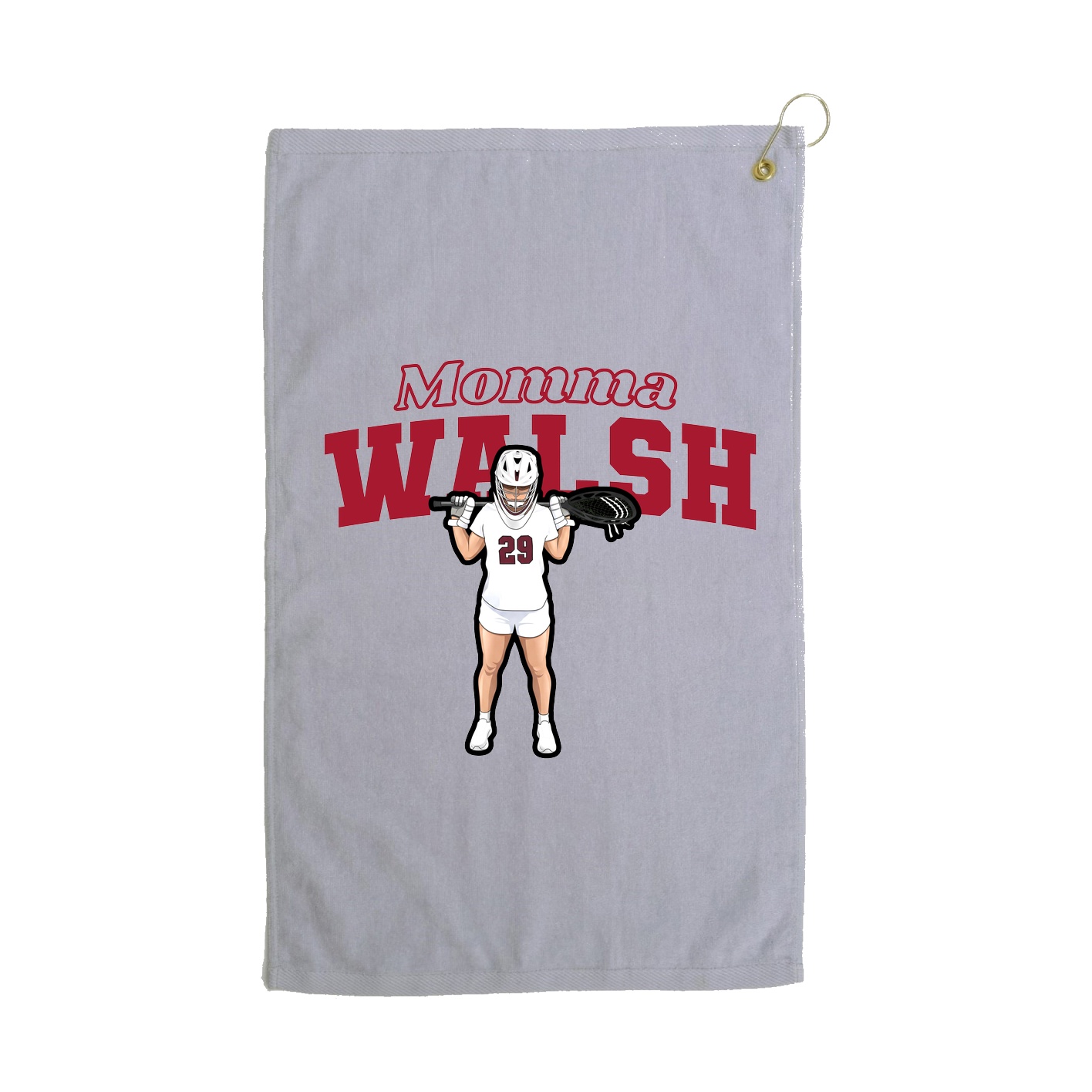 Golf Towel — Mothers Day Block in Grey