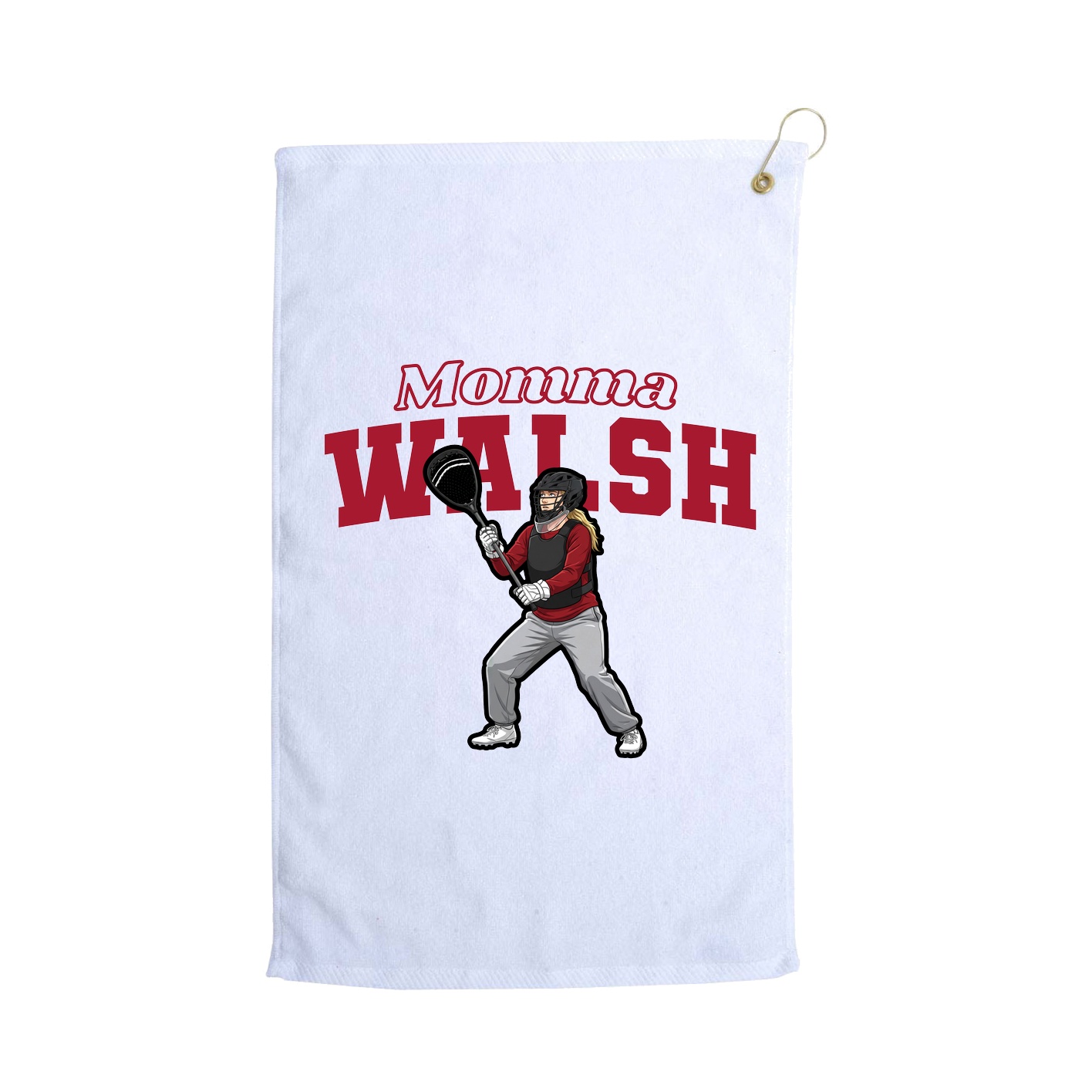 Golf Towel — Mothers Day Block in White