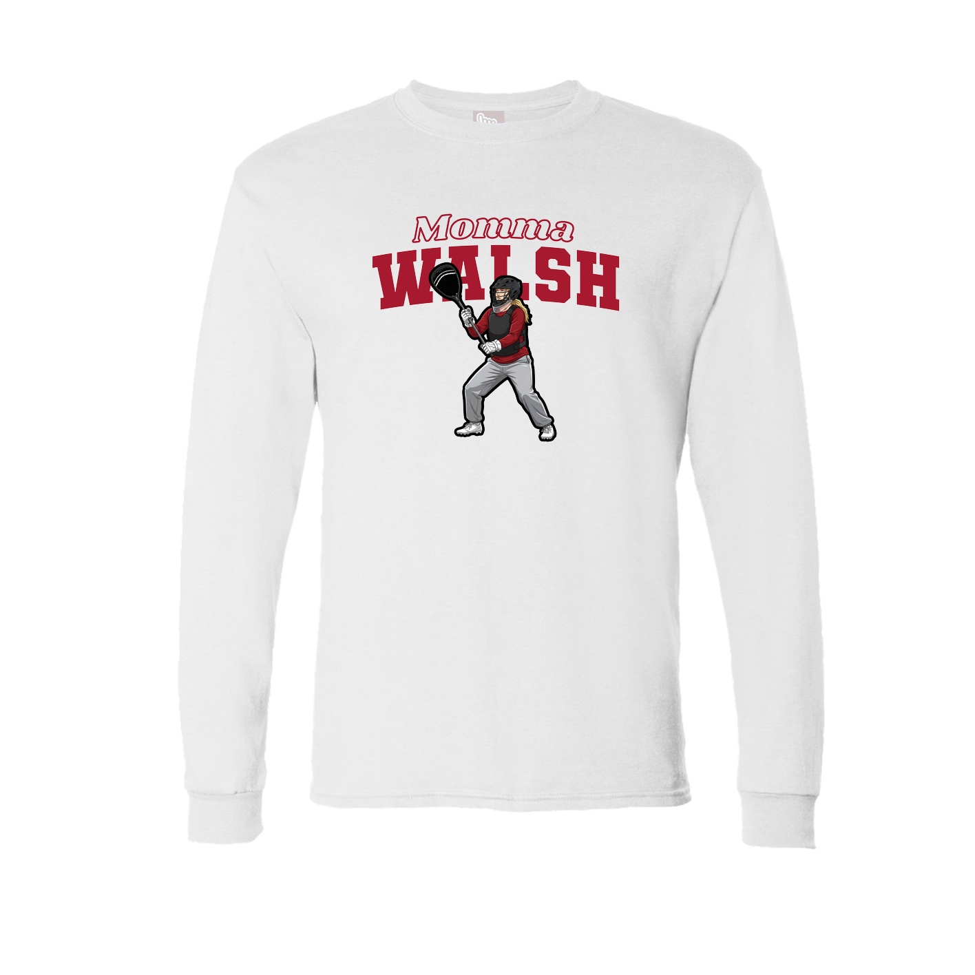 Long Sleeve Tee — Mothers Day Block in White
