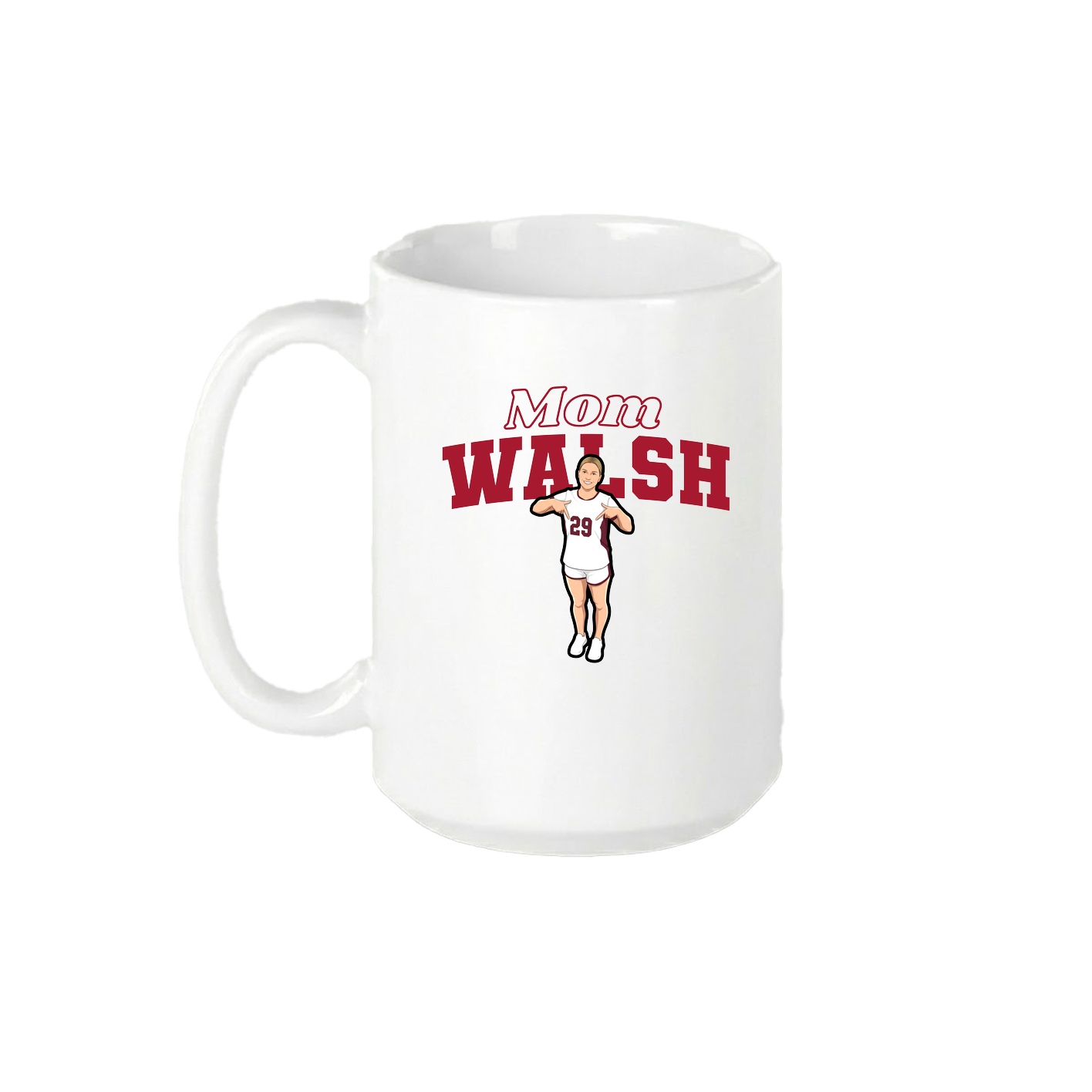 15oz Coffee Mug — Mothers Day Block in White