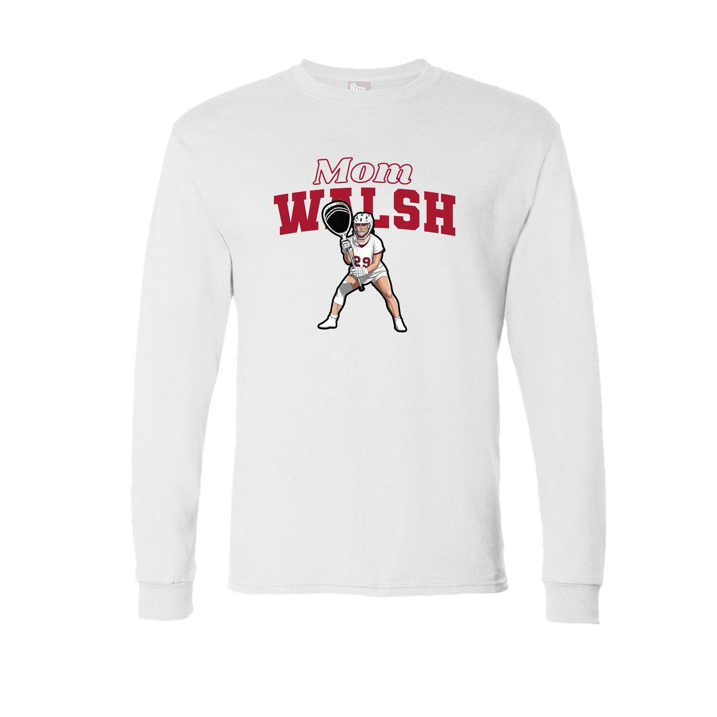 Long Sleeve Tee — Mothers Day Block in White