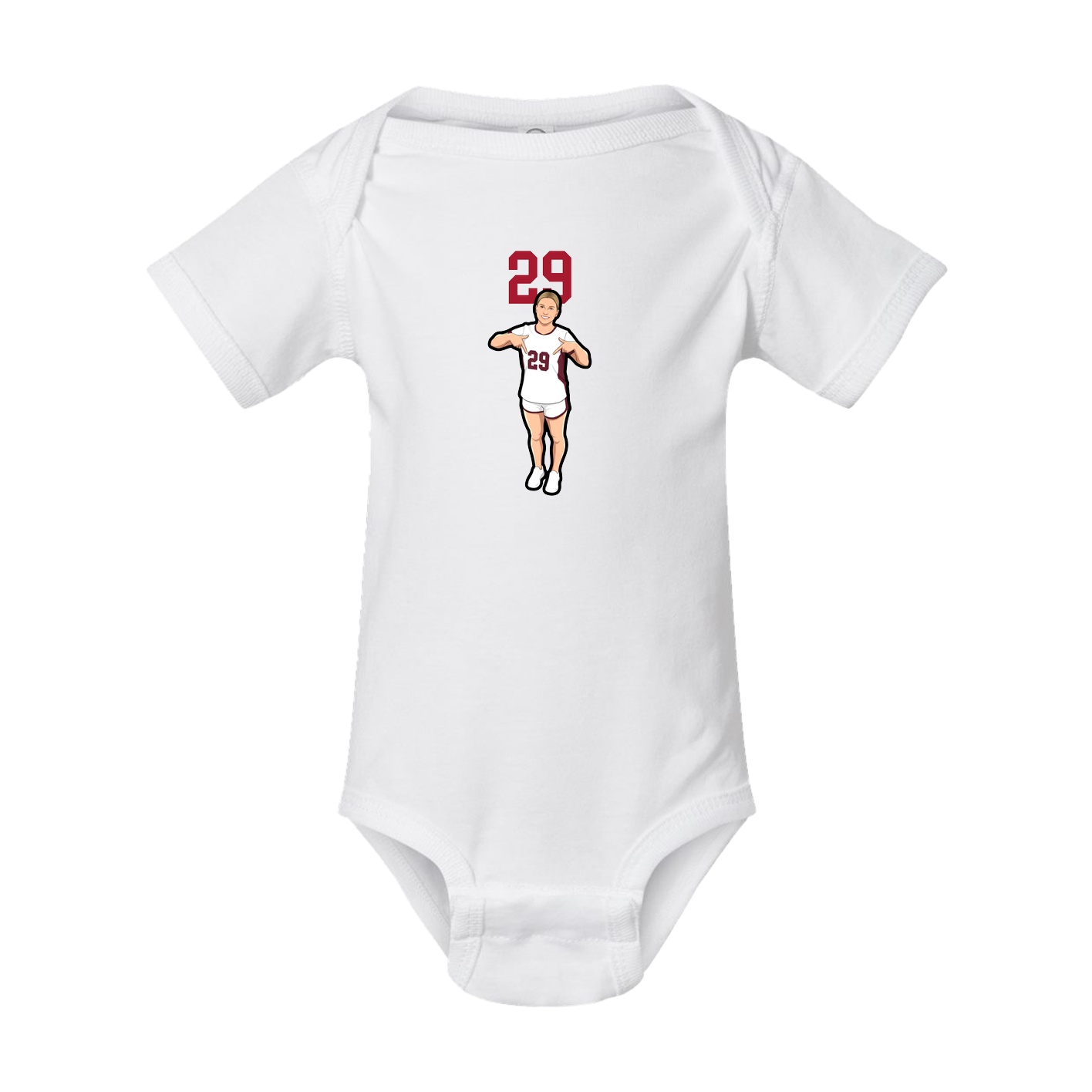 Baby Onesie — Number Top in White