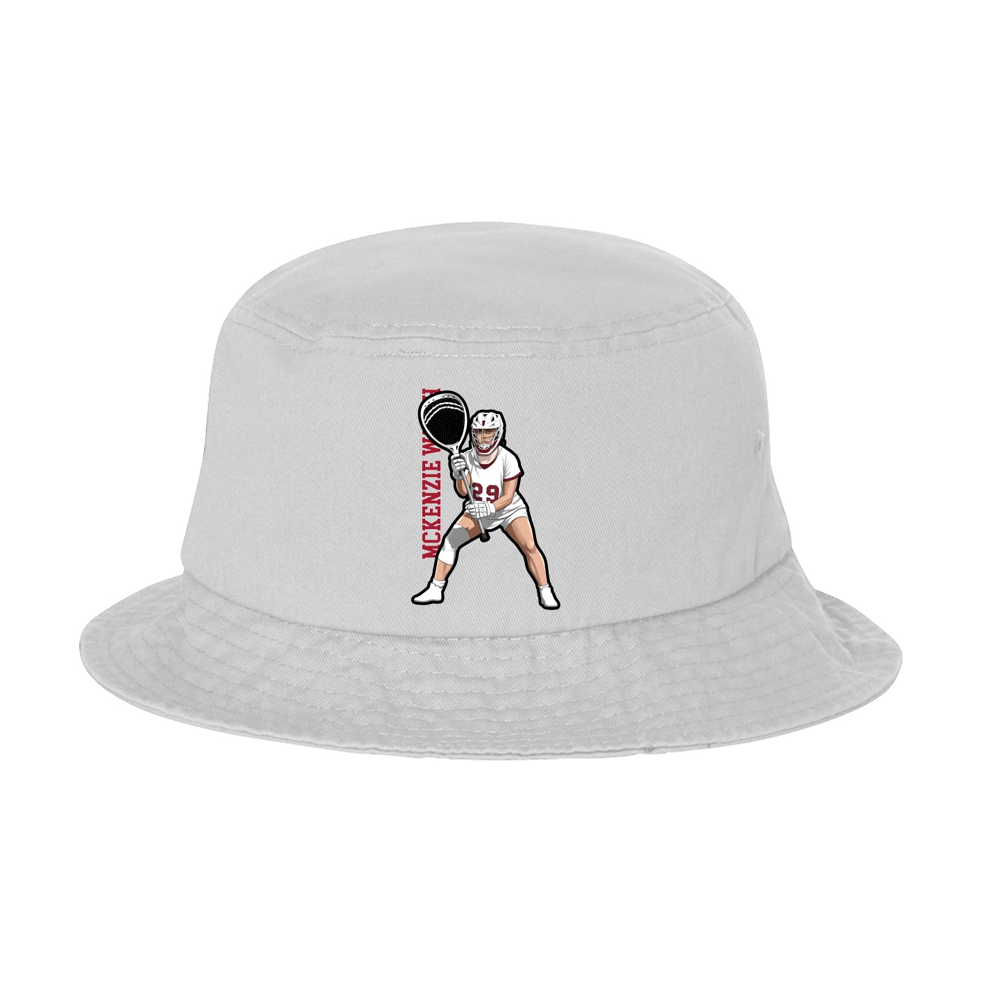Bucket Cap — Name Vertical in White