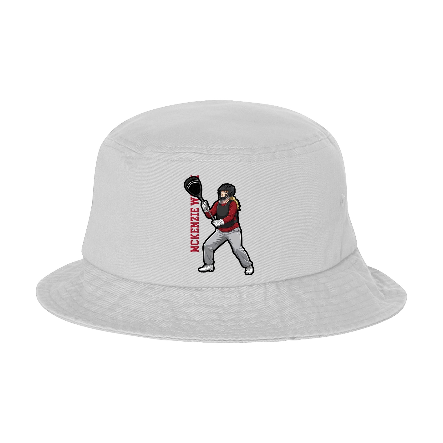 Bucket Cap — Name Vertical in White