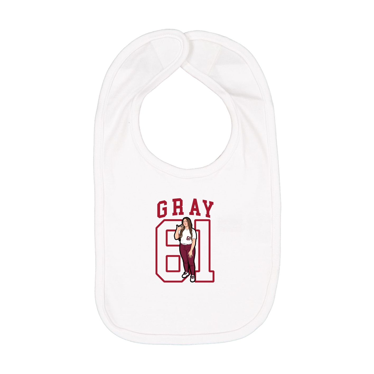 Infant Bib — Shirsey in White